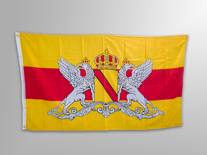 Fahne mit Wappenform vom Großherzogthum - ca. 90 x 150 cm