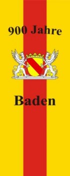 Bad. Hochformatfahne 900 Jahre Baden