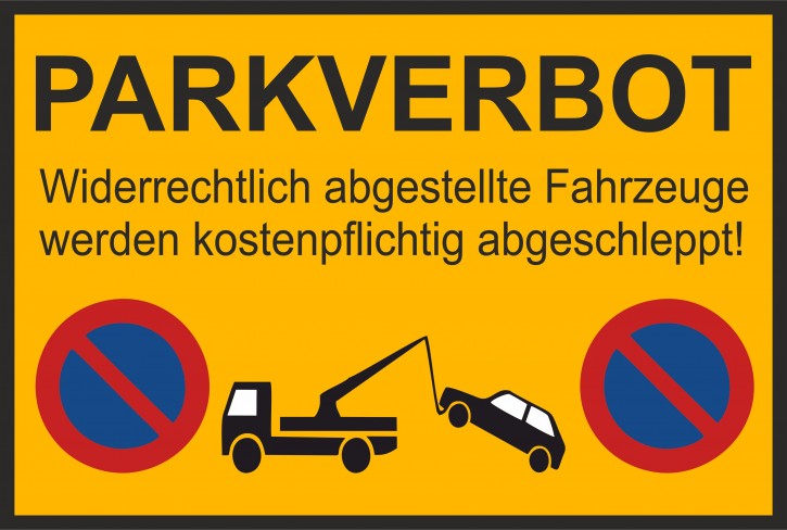 Alu-Schild Parken verboten - Abschlepper