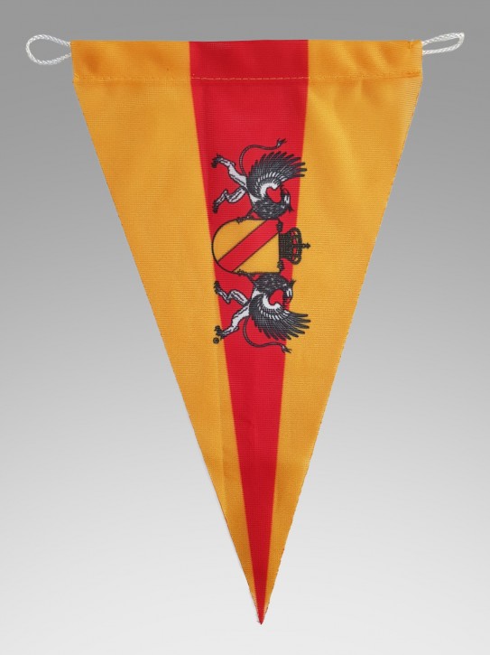 Spitzwimpel Baden mit Wappen ca. 20 x 30 cm