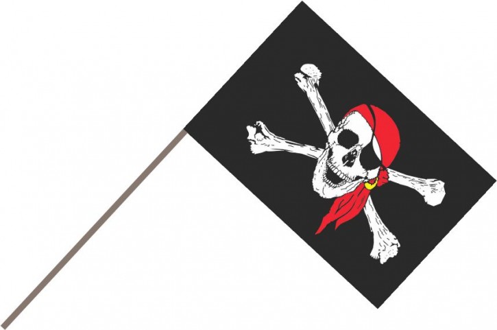 Stockfahne Pirat