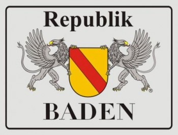 Alu-Schild Republik Baden 15x10 cm