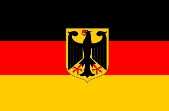 Deutschland mit Wappen 20x30