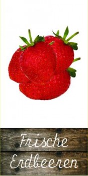 Erdbeer Fahne 60x120