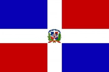 Dominikanische Republik mit Wappen