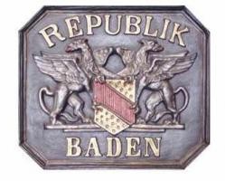 Grenztafel Republik Baden (Rechteckform)