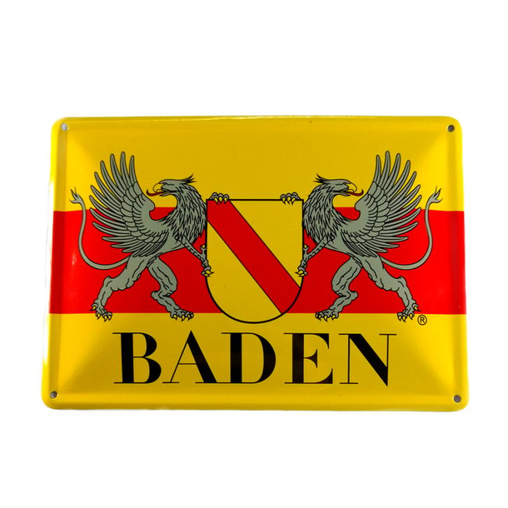 Baden Blechschild