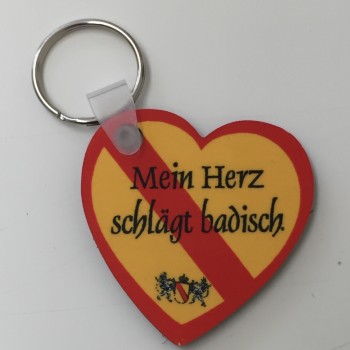Herz - Schlüsselanhänger Baden - Mein Herz schlägt badisch