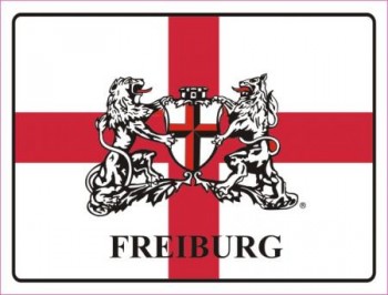 Alu-Schild Freiburg mit Wappen 30x20 cm