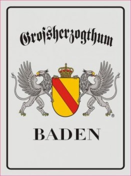 Alu-Schild Großherzogthum Baden