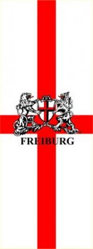 Freiburg Hissflagge mit Wappen im Hochformat 150x400