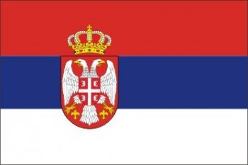 Serbien mit Wappen