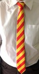 Krawatte Baden Design 2: gestreift gelb / rot / gelb